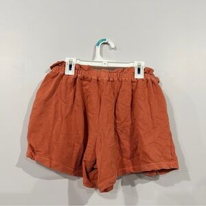 dip High Waist Rust Shorts